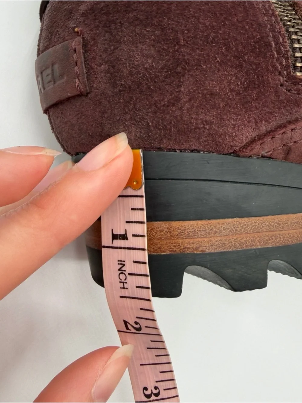 Sorel Lolla Tall II Boots Cattail Burgundy Size 7 Leather Burgundy Buckle Zip Up